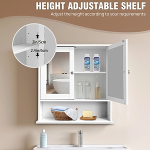 3 Shelves Toilet Wall Cabinet - White by Wyld and Coco