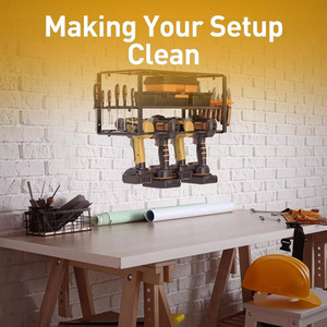 Wall Mounted Power Tool Organizer - Black by Dyzi