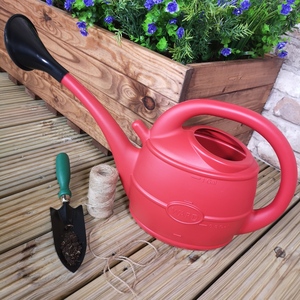 5L Ward Garden Watering Can with Rose - Red - Red by Samuel Alexander