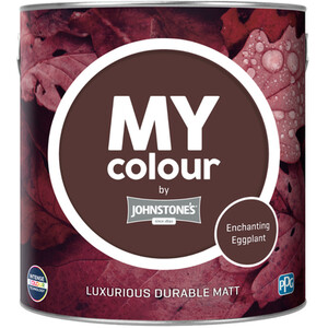 Johnstone's MY Colour Luxurious Durable Matt Paint - Enchanting Eggplant by Johnstone's