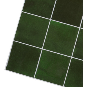 Livingandhome 10-Piece Grid Design Stick-On Wall Tiles - Green by Livingandhome