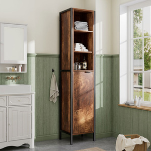 5-Tier Metal Frame Bathroom Cabinet - Brown by lifeideas