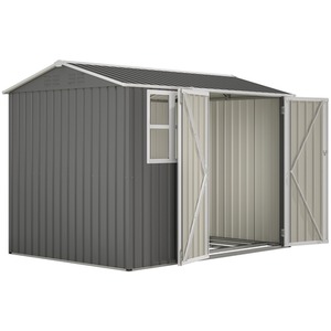 BIRCHTREE Garden Shed with Window - Grey / 8x6ft by BIRCHTREE