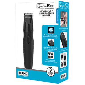 GroomEase Stubble Beard Trimmer - Rechargeable - Black by WAHL