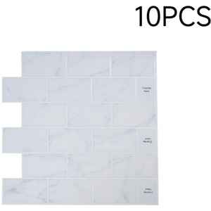 10Pcs Marble Effect Tile Stickers by Livingandhome