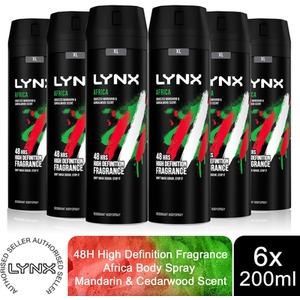 Lynx XL 48-Hour Odour Protection Body Spray Deodorant, 3 or 6 Pack, 200ml - Green / 6 by Lynx