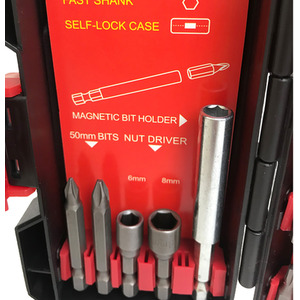 Lumberjack 29 Piece Screwdriver Bit Multi-functional Tool Set in Box - Red by Lumberjack