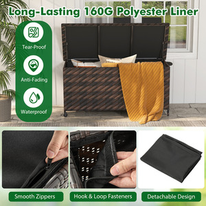 Deck Box Storage Cabinet Container - Brown by GAINOOM