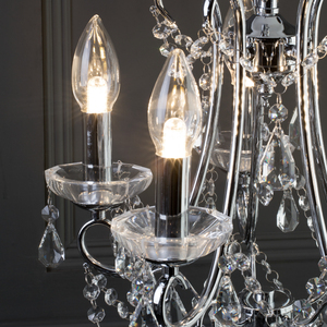 Anya 5 Light Bathroom Small Chandelier - Chrome by Litecraft