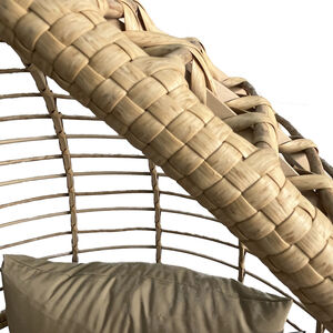 PE Rattan Egg Teardrop Cuddle Chair - Neutral by Furniture One