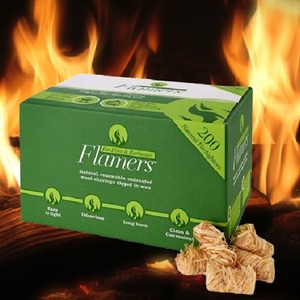 200 Flamers Wood Wool Firelighters - Clear by Flamers