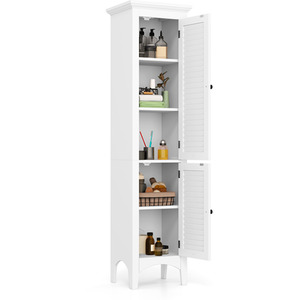 160cm Bathroom Floor Cabinet - White by GAINOOM