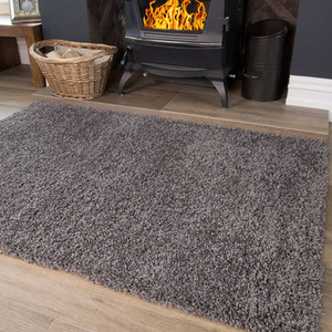 Soft Value Grey Shaggy Area Rug by The Rug House