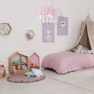 Milagro Chandelier Laura 3XE14 Pink - Pink by Milagro