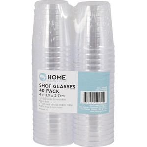 Pack of 40 Shot Glasses - Clear