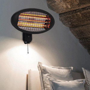 2x 2KW Wall Mounted Electric Heater - Black