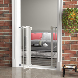 PawHut Adjustable Metal Pet Gate Safety Barrier by PawHut