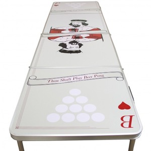 Beer Pong Table 8ft - White by Monstershop