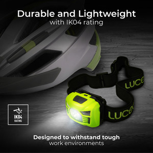 Luceco Rechargeable Head Torch 3w 150lm - Green by Luceco