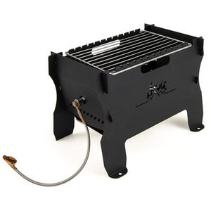 2-in-1 Camping Grill - Black by Costway