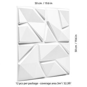3D Wall Panels - White / Liam Design by WALPLUS