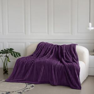 Snug Soft Chunky Ribbed Cord Plush Throw Blanket by Velosso