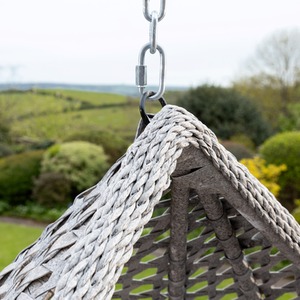 Oakley Swing Single Egg Pod Chair - Light Grey - Light Grey by Artemis Home