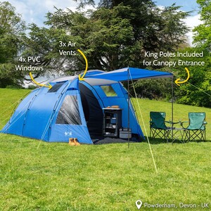 Braddon 5 Man Tunnel Tent - Blue by Trail