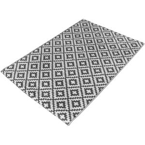 Geometric Outdoor Garden Rug - Grey and White / 170cm by Dreamscene