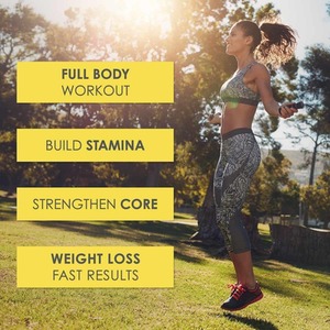 UBUNG Weighted Skipping Rope Tangle Free Fitness Jump Rope 3m - Black by Ubung