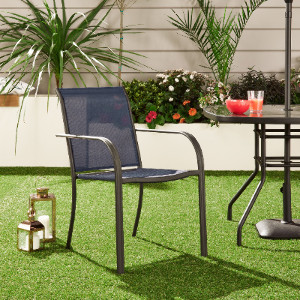 Rio Sling Garden Chair - Navy by Outdoor Essentials