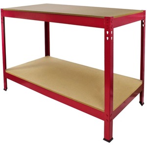 Q-RAX Red Workbench 100cm - Red - Red by Monster Racking