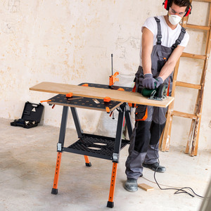 2-in-1 Folding Work Table Sawhorse by Costway