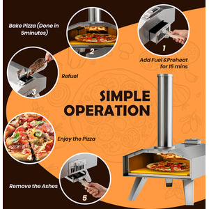 Portable Outdoor Pizza Maker Oven - Silver by Costway