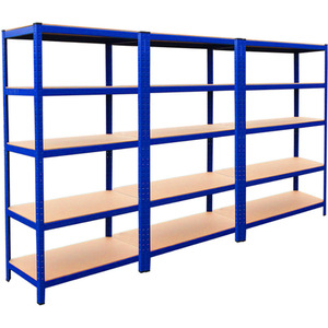 Blue 3 x Monster Racking T Rax Metal Storage Shelves - Blue by Monster Racking