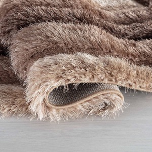 Modern Soft Bordered Shimmer Shaggy Area Rugs by Desire Rugs