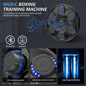 Wall Mounted Smart Music Boxing Machine - Black by Rattrix