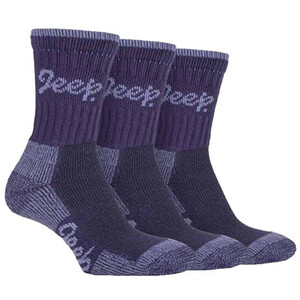 Jeep 3 Pairs Cotton Cushioned Walking Hiking Socks for Ladies by Jeep