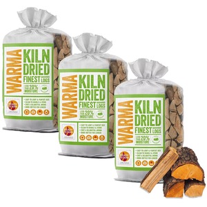 Kiln Dried Hardwood Logs Mini Bags - Brown by Warma