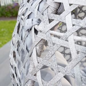 Oakley Swing Single Egg Pod Chair - Light Grey - Light Grey by Artemis Home