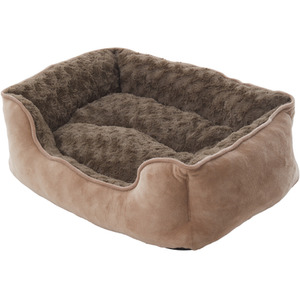 Non-Slip Short Plush Dog Bed with Removable Mattress by Livingandhome