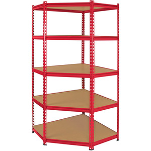 Red Monster Racking Z Rax Corner Storage Shelf Unit - Red by Monster Racking