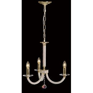 Elena Ceiling Pendant Chandelier 3 Light Gold, Crystal - Gold