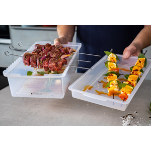 MasterClass Marinade Tray with Lid - Clear by MASTERCLASS