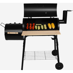 BBQ With Temperature Display - Black by tectake
