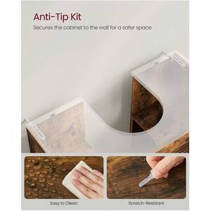 Rustic Under Sink Bathroom Storage Cabinet - Bronze by VASAGLE