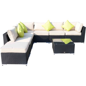 Outsunny 8 Piece Rattan Sofa Garden Furniture Set - Brown by Outsunny