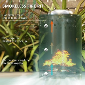 Outsunny Stainless Steel Smokeless Fire Pit 842-388 by Outsunny