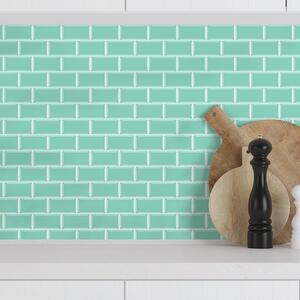 Metro Subway 3D Stick on Tile Sticker - Green by Walplus