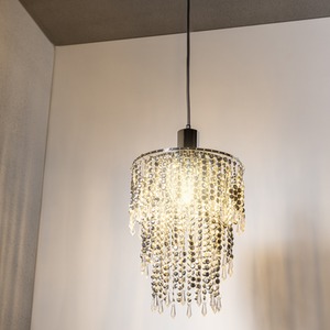 CGC LIZA Three Tier Large Chandelier Crystal and Chrome Ceiling Light Shade - Chrome by CGC Lighting